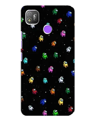 Чехол для TECNO POP 4 с картинкой «Экипаж Among Us»