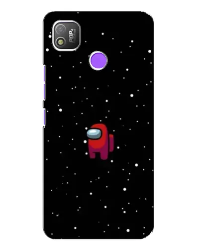 Чехол для TECNO POP 4 с картинкой «Красный Among Us»