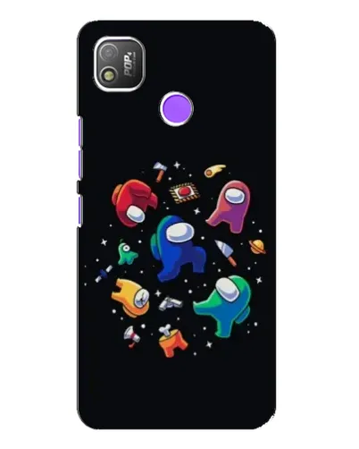 Чехол для TECNO POP 4 с картинкой «Among Us космос»