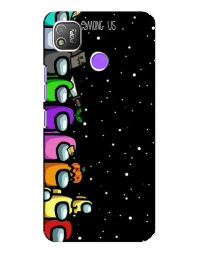 Чехол для TECNO POP 4 с картинкой «Команда Among Us»