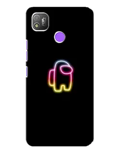 Чехол для TECNO POP 4 с картинкой «Among Us градиент»