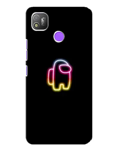Чехол для TECNO POP 4 с картинкой «Among Us градиент»