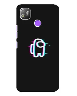 Чехол для TECNO POP 4 с картинкой «Among Us неон»