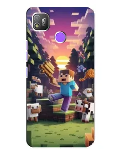 Чехол для TECNO POP 4 с картинкой «Стив на ферме» Чехол для TECNO POP 4 с картинкой «Стив на ферме»