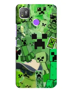 Чехол для TECNO POP 4 с картинкой «Криперы Minecraft» Чехол для TECNO POP 4 с картинкой «Криперы Minecraft»