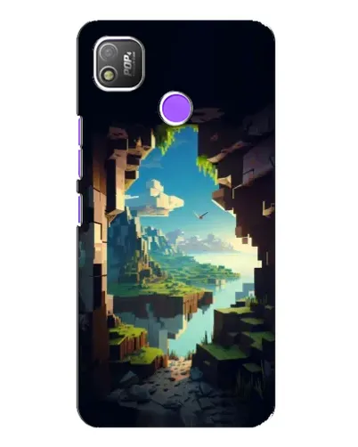 Чехол для TECNO POP 4 с картинкой «Вид из пещеры»