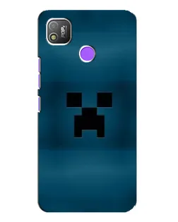 Чехол для TECNO POP 4 с картинкой «Крипер текстура»