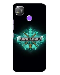 Чехол для TECNO POP 4 с картинкой «Minecraft Diamond лого»