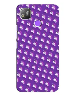 Чехол для TECNO POP 4 с картинкой «Единороги на фиолетовом»