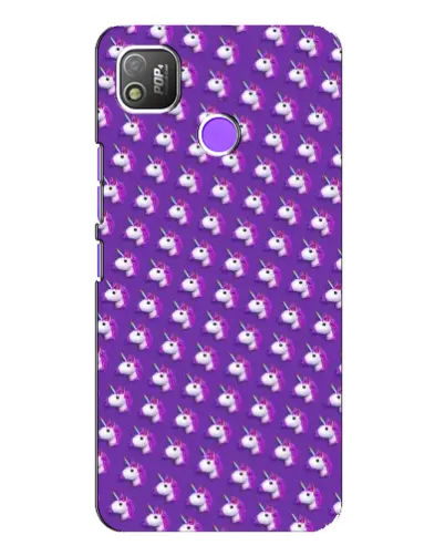 Чехол для TECNO POP 4 с картинкой «Единороги на фиолетовом»