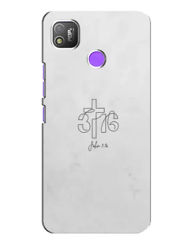 Чехол для TECNO POP 4 с картинкой «Иоанна 3:16 Крест»