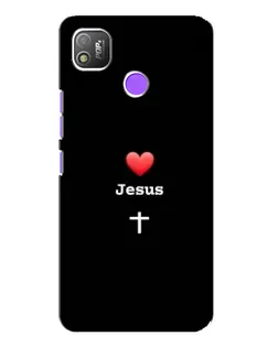 Чехол для TECNO POP 4 с картинкой «Сердце - Jesus»