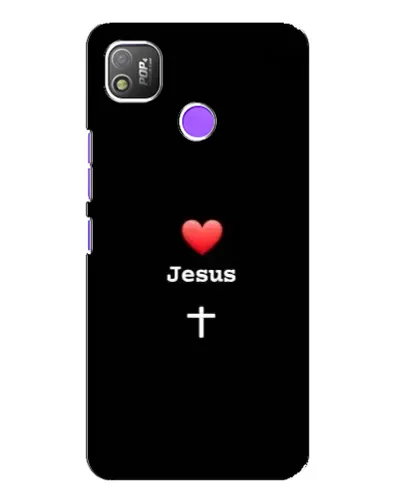 Чехол для TECNO POP 4 с картинкой «Сердце - Jesus»