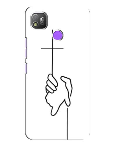 Чехол для TECNO POP 4 с картинкой «Рука держит»