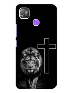 Чехол для TECNO POP 4 с картинкой «Лев и Крест»