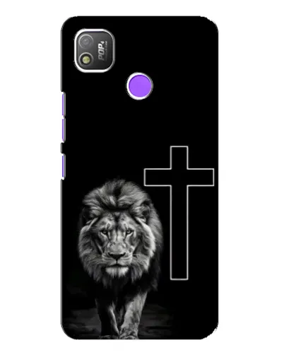 Чехол для TECNO POP 4 с картинкой «Лев и Крест»