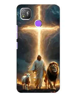 Чехол для TECNO POP 4 с картинкой «Лев Иуды и Свет»