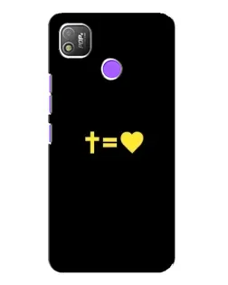 Чехол для TECNO POP 4 с картинкой «Сердце и Крест»