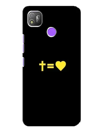 Чехол для TECNO POP 4 с картинкой «Сердце и Крест»
