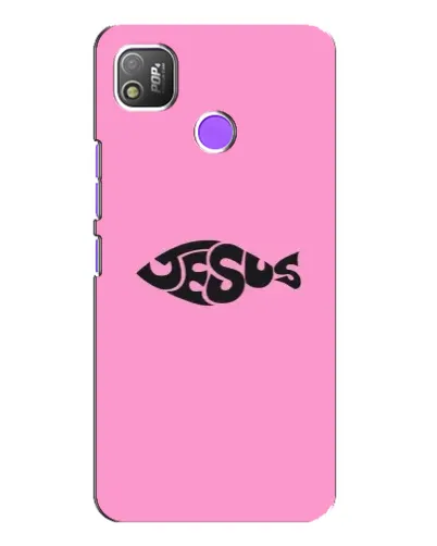 Чехол для TECNO POP 4 с картинкой «Розовый символ  Jesus»