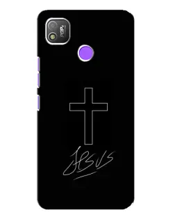 Чохол для TECNO POP 4 з картинкою «Графічний хрест Jesus»