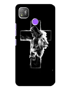 Чохол для TECNO POP 4 з картинкою «Сяючий хрест Jesus»