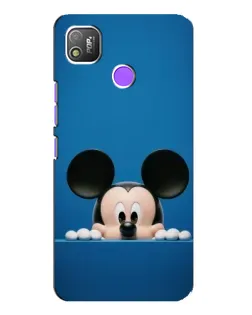 Чехол для TECNO POP 4 с картинкой «Микки выглядывает»