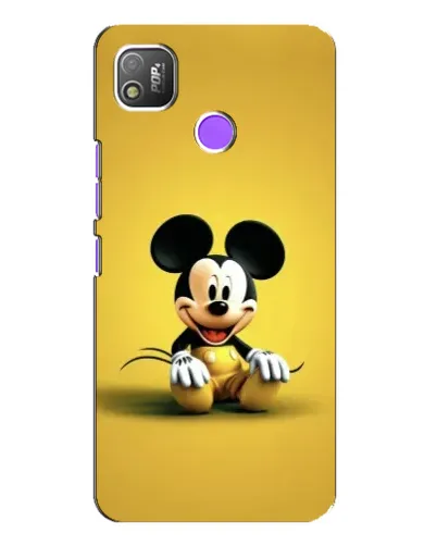 Чехол для TECNO POP 4 с картинкой «Микки на желтом»