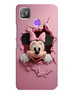 Чехол для TECNO POP 4 с картинкой «Минни сквозь стену»