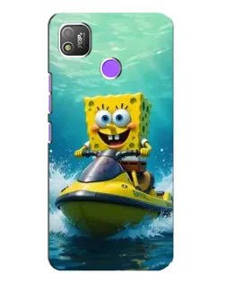 Чехол для TECNO POP 4 с картинкой «Спанч Боб на гидроцикле» Чехол для TECNO POP 4 с картинкой «Спанч Боб на гидроцикле»