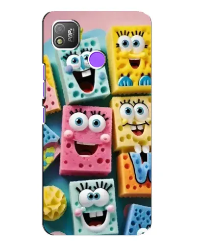 Чехол для TECNO POP 4 с картинкой «Цветные губки»