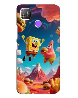 Чехол для TECNO POP 4 с картинкой «Космический фастфуд»