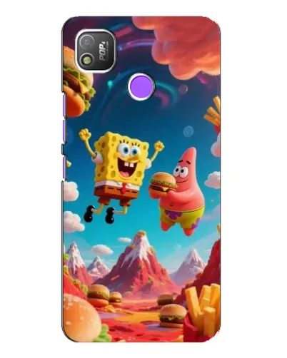 Чехол для TECNO POP 4 с картинкой «Космический фастфуд»