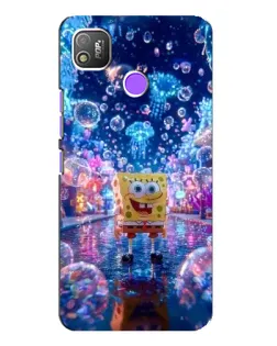 Чехол для TECNO POP 4 с картинкой «Неоновый океан»