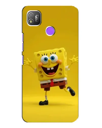 Чехол для TECNO POP 4 с картинкой «Позитивный Губка Боб»