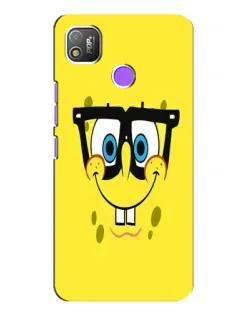 Чохол для TECNO POP 4 з картинкою «Мінімалістичний Спанч Боб»