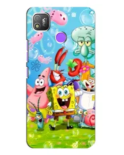 Чохол для TECNO POP 4 з картинкою «Губка Боб та друзі»