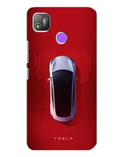 Чехол для TECNO POP 4 с картинкой «Tesla Top View»