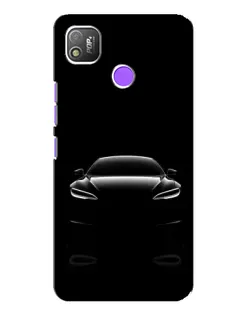 Чехол для TECNO POP 4 с картинкой «Силуэт Tesla Night»