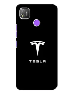 Чехол для TECNO POP 4 с картинкой «Tesla White Logo»