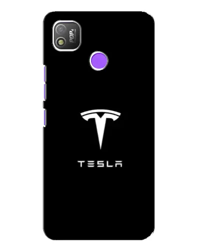 Чехол для TECNO POP 4 с картинкой «Tesla White Logo» Чехол для TECNO POP 4 с картинкой «Tesla White Logo»