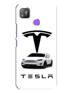 Чехол для TECNO POP 4 с картинкой «Tesla White Style»