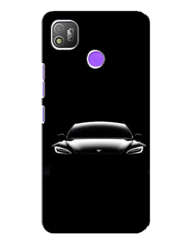 Чехол для TECNO POP 4 с картинкой «Фары Tesla Night» Чехол для TECNO POP 4 с картинкой «Фары Tesla Night»
