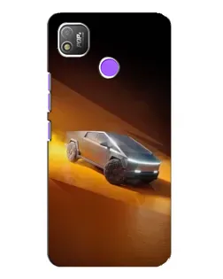 Чехол для TECNO POP 4 с картинкой «Cybertruck в пустыне»
