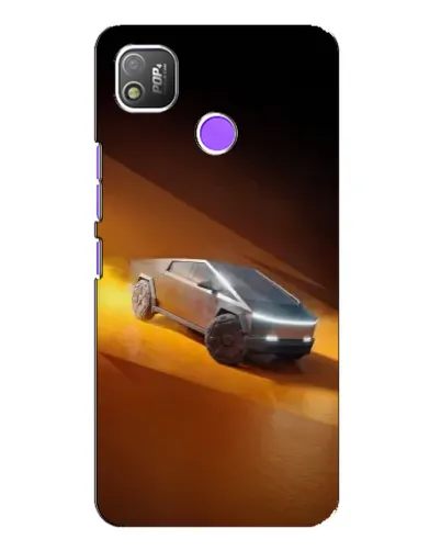 Чехол для TECNO POP 4 с картинкой «Cybertruck в пустыне» Чехол для TECNO POP 4 с картинкой «Cybertruck в пустыне»