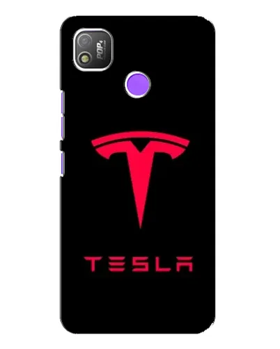 Чехол для TECNO POP 4 с картинкой «Tesla Red Logo» Чехол для TECNO POP 4 с картинкой «Tesla Red Logo»