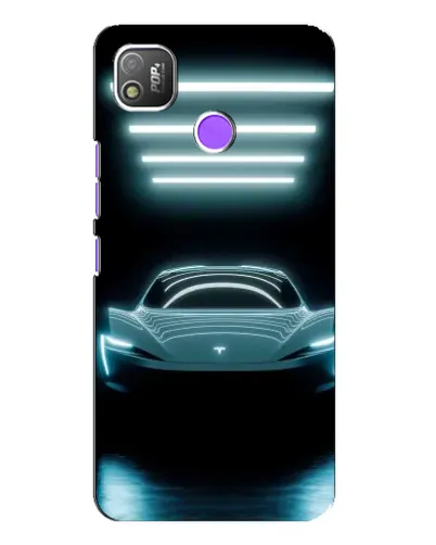 Чехол для TECNO POP 4 с картинкой «Tesla в неоне» Чехол для TECNO POP 4 с картинкой «Tesla в неоне»