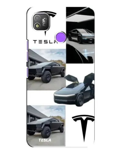 Чехол для TECNO POP 4 с картинкой «Коллаж Cybertruck Tesla» Чехол для TECNO POP 4 с картинкой «Коллаж Cybertruck Tesla»