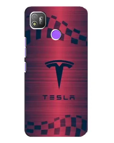 Чехол для TECNO POP 4 с картинкой «Тесла красный карбон» Чехол для TECNO POP 4 с картинкой «Тесла красный карбон»
