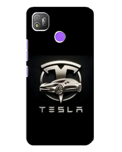Чехол для TECNO POP 4 с картинкой «Tesla — серебристое авто» Чехол для TECNO POP 4 с картинкой «Tesla — серебристое авто»